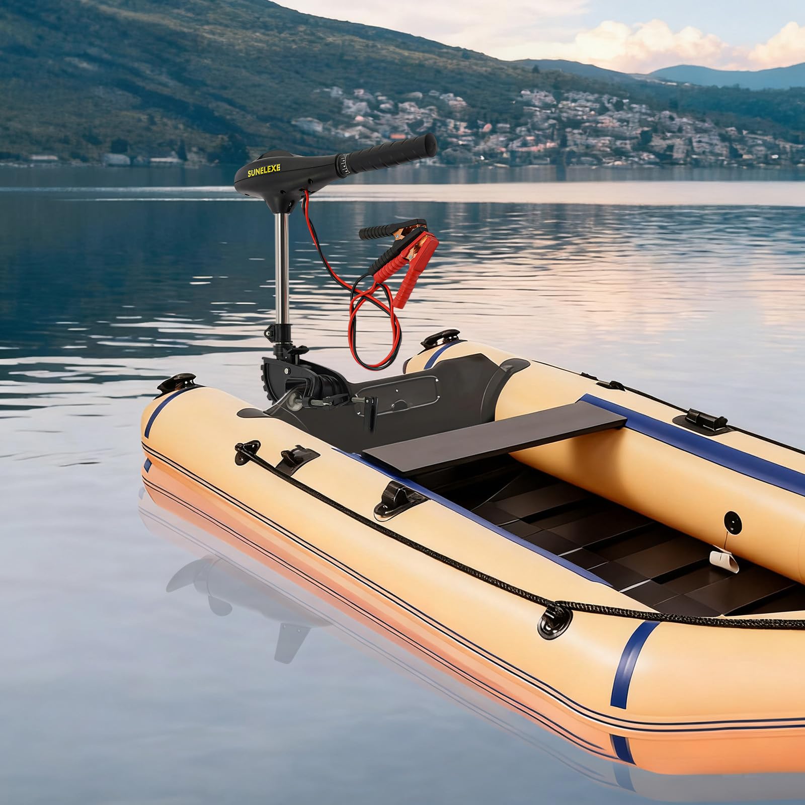 Moteur hors-bord extensible 12 V 58 lbs Moteur électrique puissant pour kayaks et bateaux, jusqu'à 500 kg
