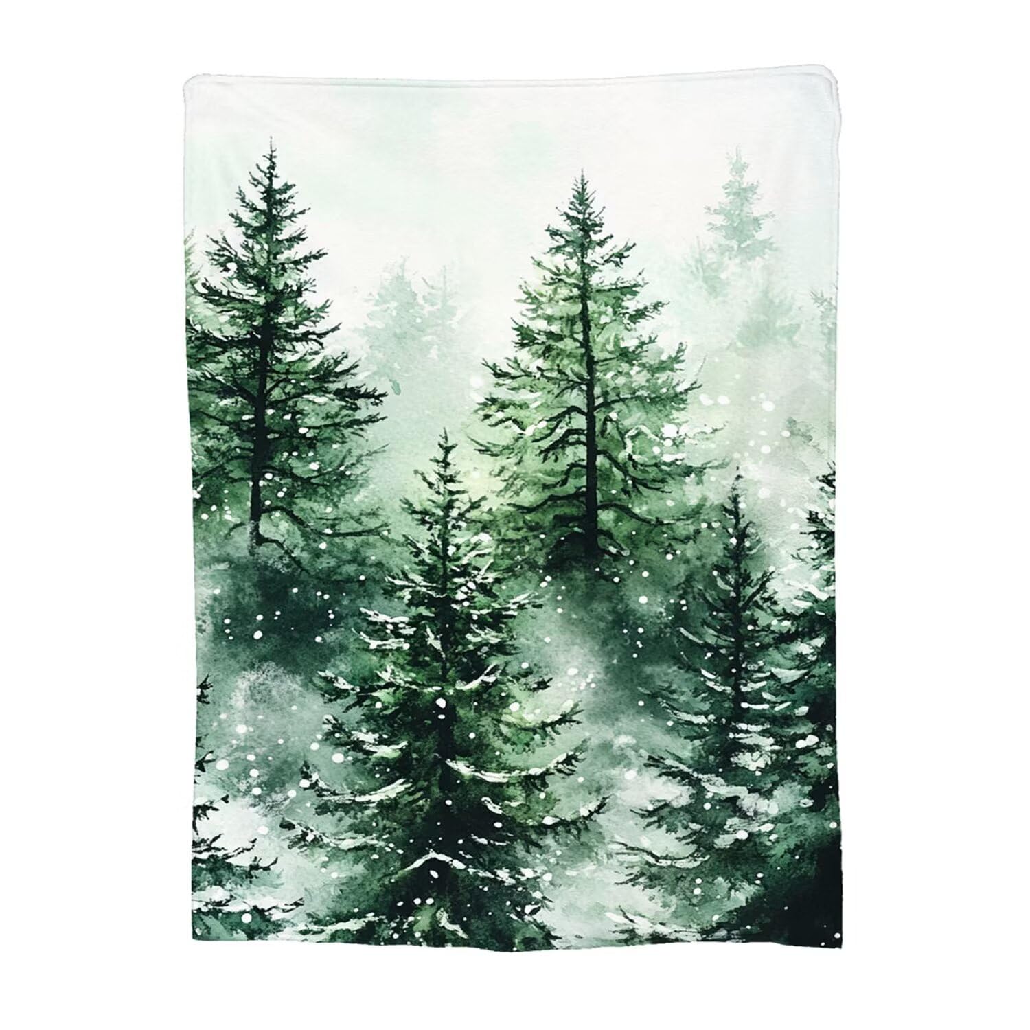 Couverture flanelle 130x150cm Plaid Tree 14-196, jeté de canapé chaud et doux