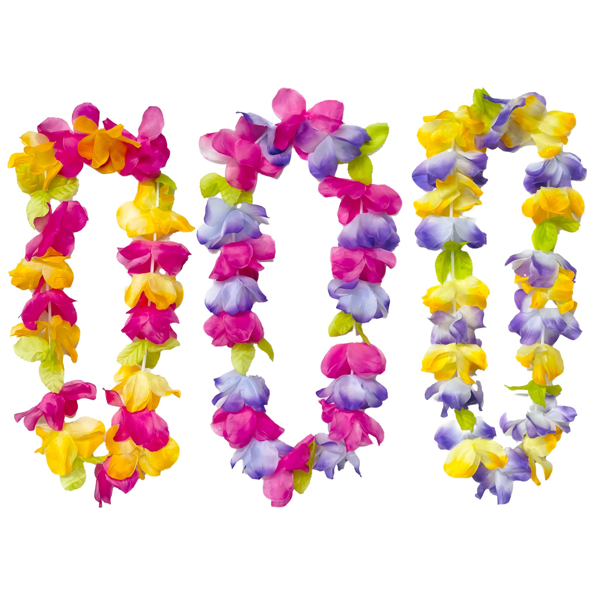 Confezione da 8 corone di fiori boho hawaiani, con nastro, per
