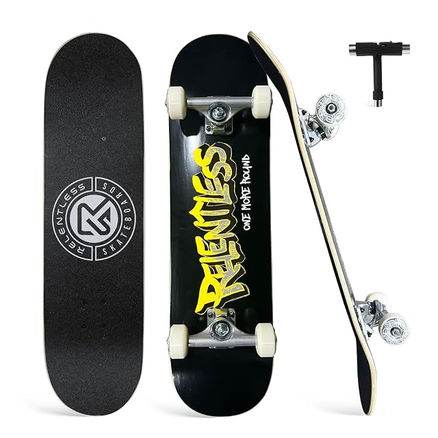 Relentless 31 Complete Skateboard Premium 7 Ply Maple Deck Smooth Ride for Beginners Street Skating Buy One We