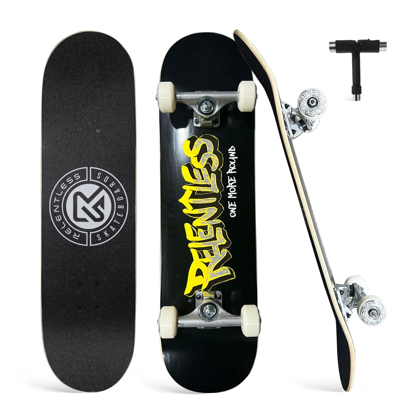 Relentless 31 Complete Skateboard Premium 7 Ply Maple Deck Smooth Ride for Beginners Street Skating Buy One We