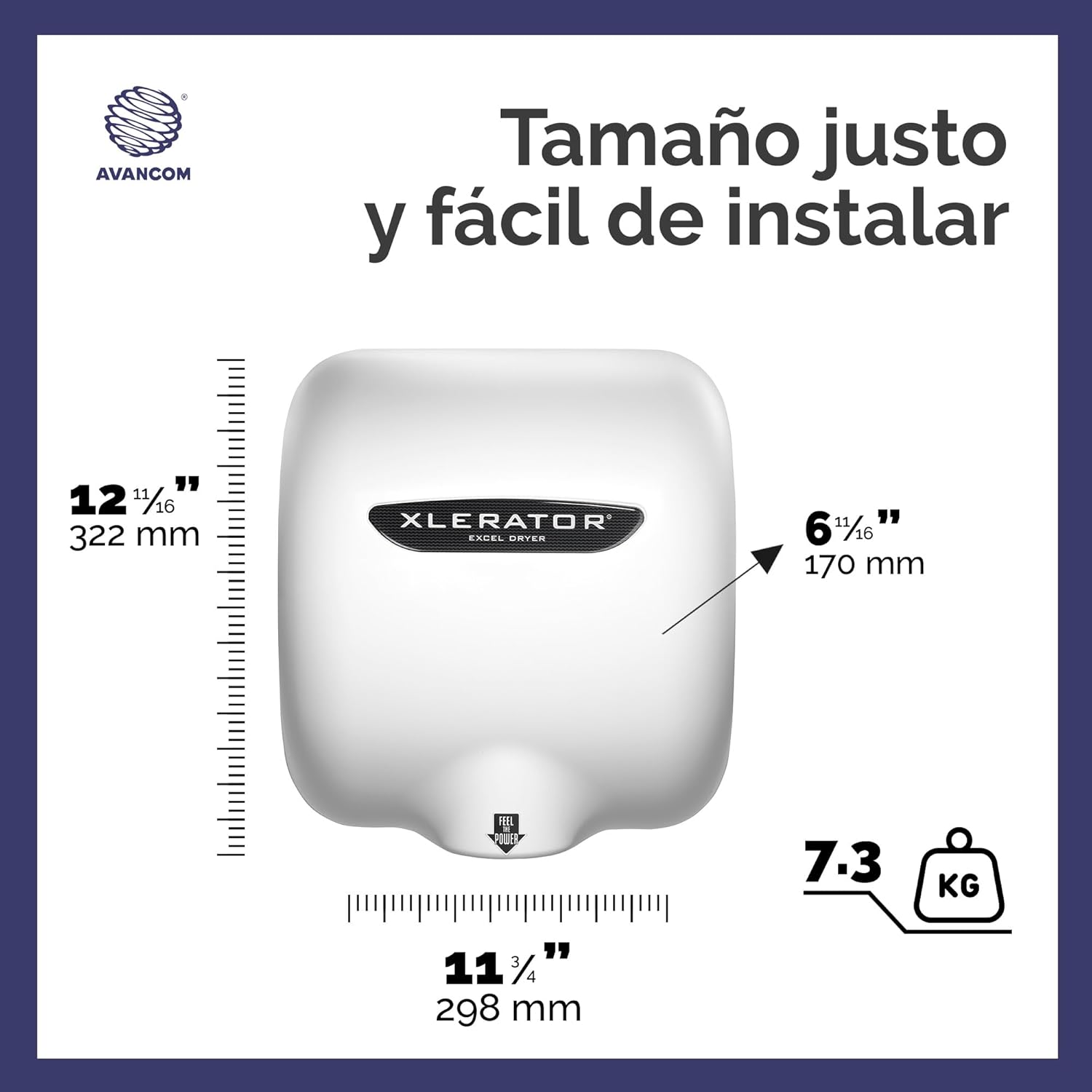 XLERATOR XL-SP Automatic High Speed Hand Dryer with Gray Cover and 1.1 Noise Reduction Nozzle, 12.5 A, 110/120 V (Gray)