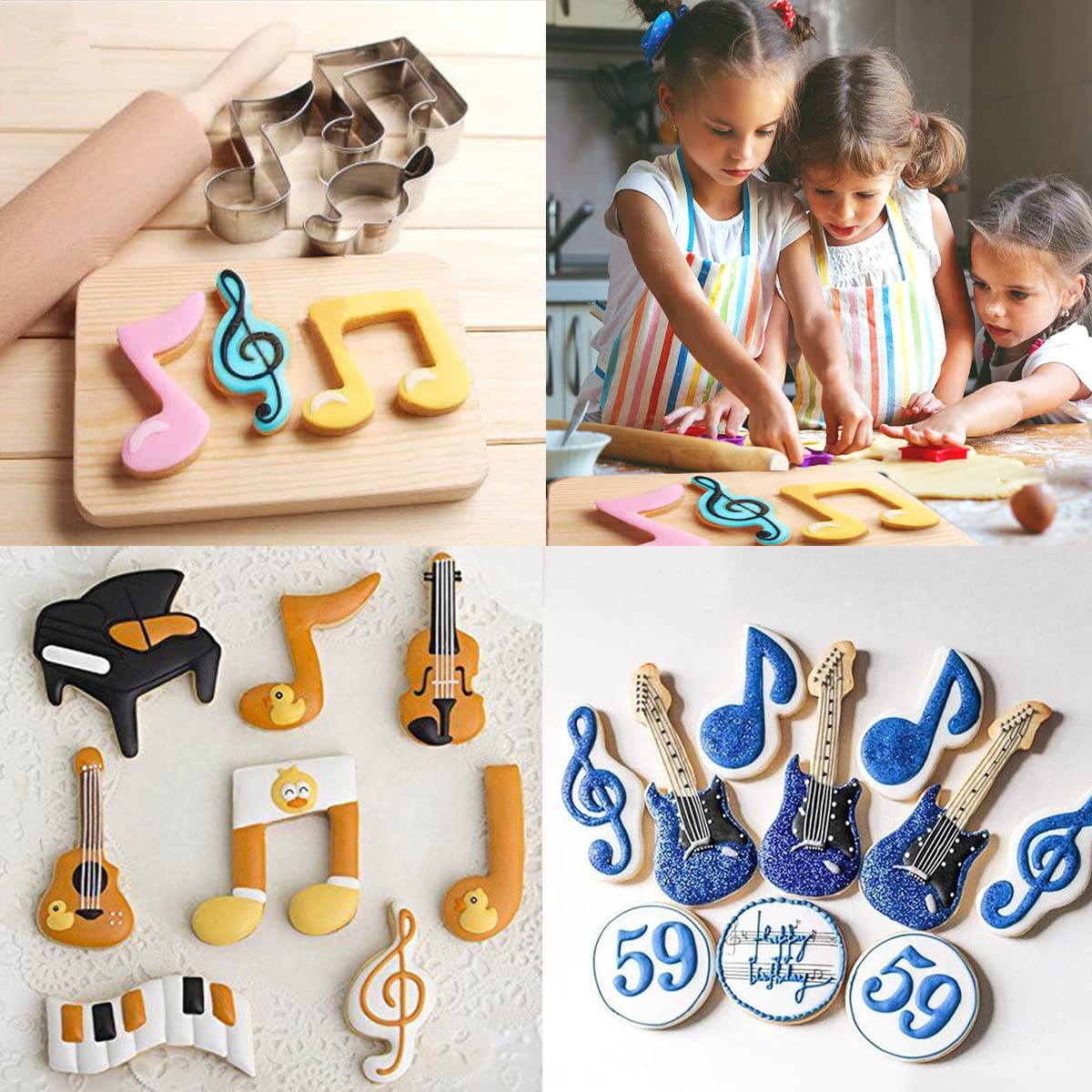 Formine Biscotti Note Musicali COPPIA BISCOTTI IN Acciaio Inox