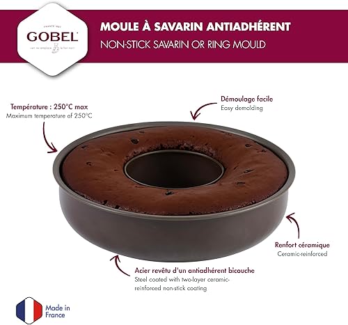 Miniatura 3 de Gobel - Molde antiadherente Deep Savarin o Anillo - Ø9 12" x 2 14"