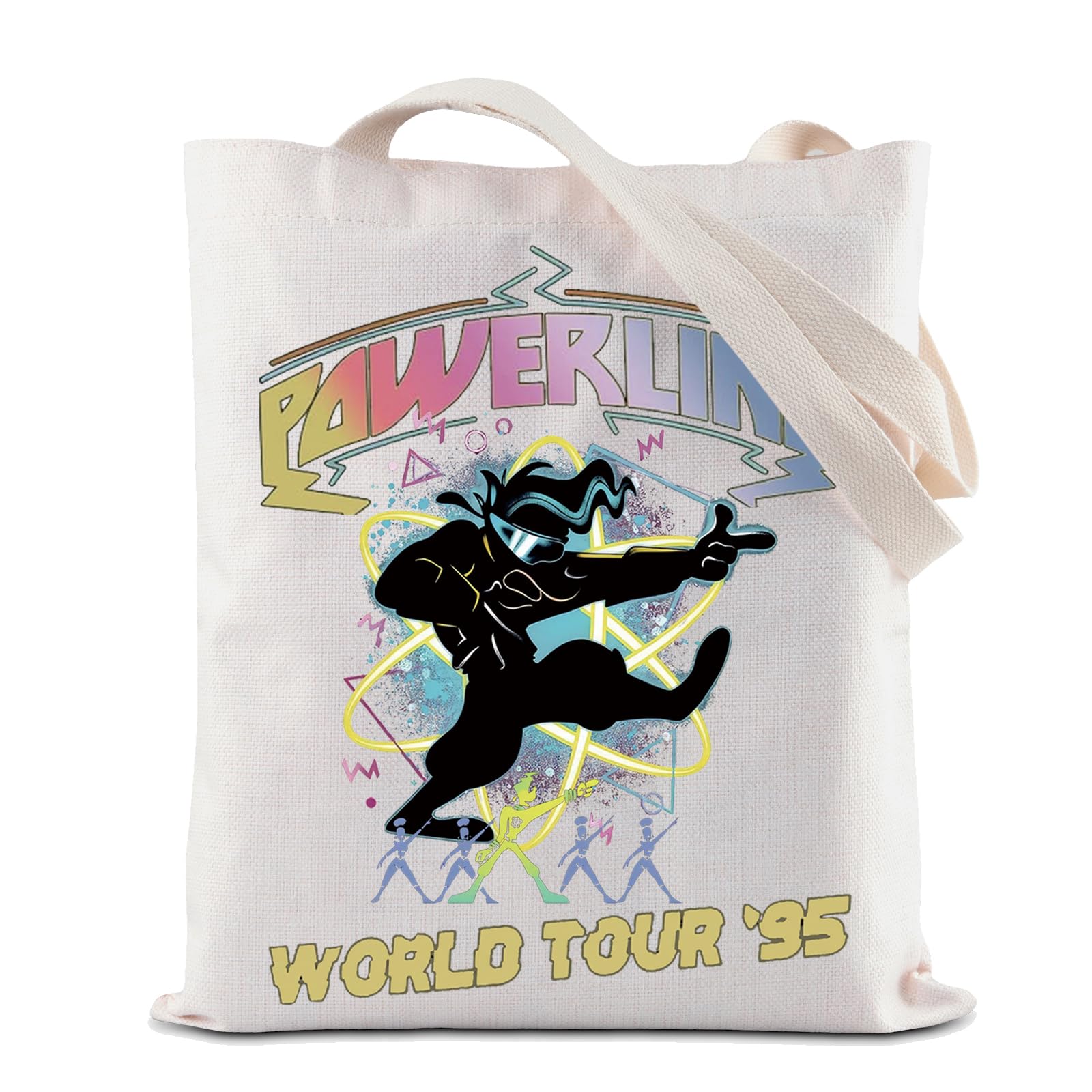 ZJXHPO Powerline Inspired Tote Bag Cartoon Movie Inspired Reusable Grocery Shopping Bag Powerline Stand Out Shoulder Bag (Powerline Tote), Medium