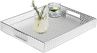 Vista 20 de HofferRuffer Bandeja Rectangular para Servir con Asas con Orificios para Mesa de Café, Desayuno, Té, Comida, Mayordomo - Encimera, Cocina, Bandeja