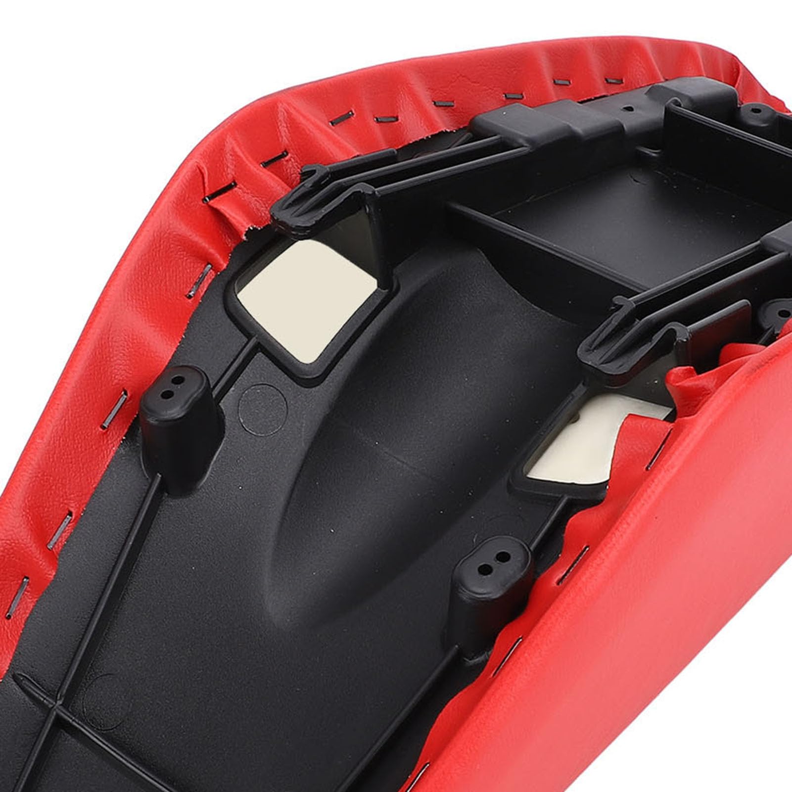 Asixxsix Siège de Moto Plat en Mousse, Absorption des Chocs et Conception Respirante pour XR50 50 90 110 125 150 160 Dirt Pit Bike Off Road Motocross Moto Scooter (rouge)