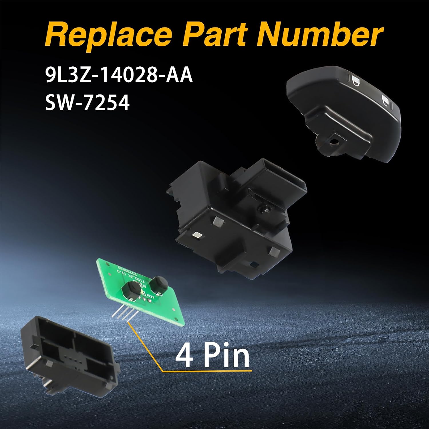 Power Door Lock Switch - Compatible with Ford F150 2009-2014 funcionamiento: Control Lock - Left or Right Side - Replace#: 9L3Z-14028-AA