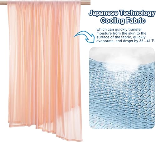 Miniatura 2 de Manta de enfriamiento tamaño King, manta de verano con fibra de enfriamiento japonesa, sábana fría para sudores nocturnos y personas que duermen con