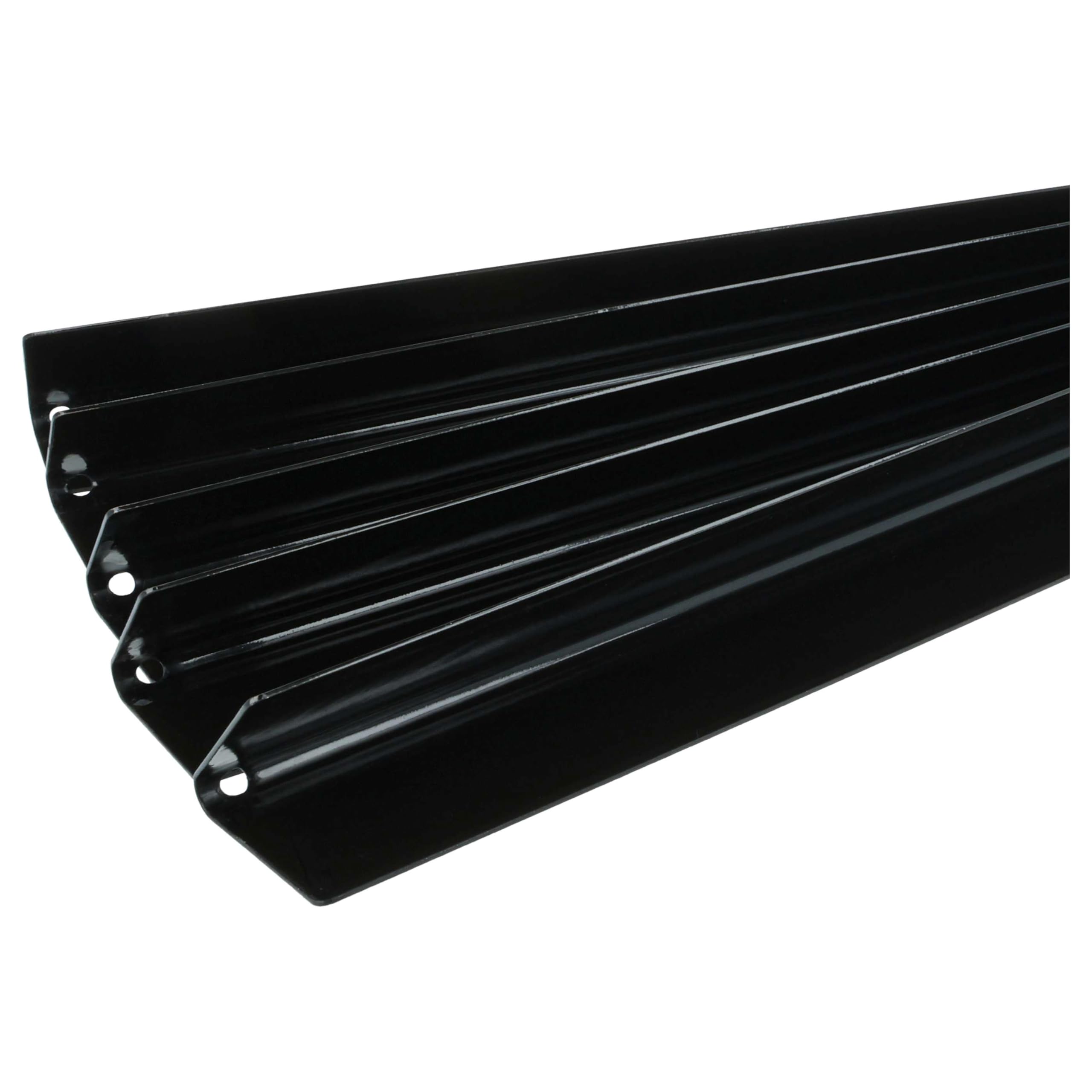 vhbw 5X Aromaschienen kompatibel mit Weber 2371698, 3711001, 241298, 4411001 Gasgrill, Grill - porzellanemaillierter Stahl, 54,5 cm Länge