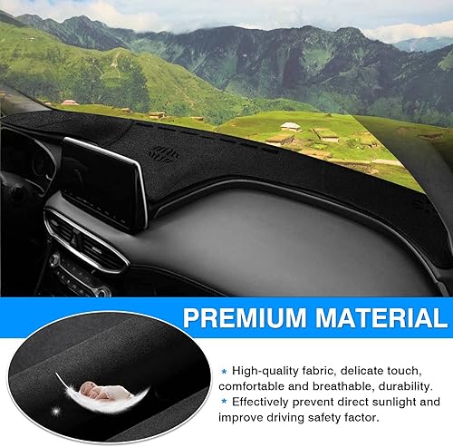 Miniatura 4 de Autorder Alfombrilla para Salpicadero para Hyundai Santa Fe 2019 2020 2021 2022 2023 Accesorios Cubierta de Salpicadero Alfombra de Salpicadero