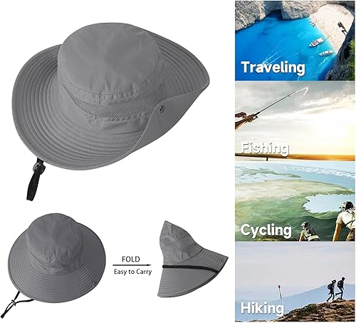 Miniatura 10 de ZOORON Sun Hats for Men Women Fishing Hat UPF 50+ Breathable Wide Brim for Safari Beach Hiking Garden