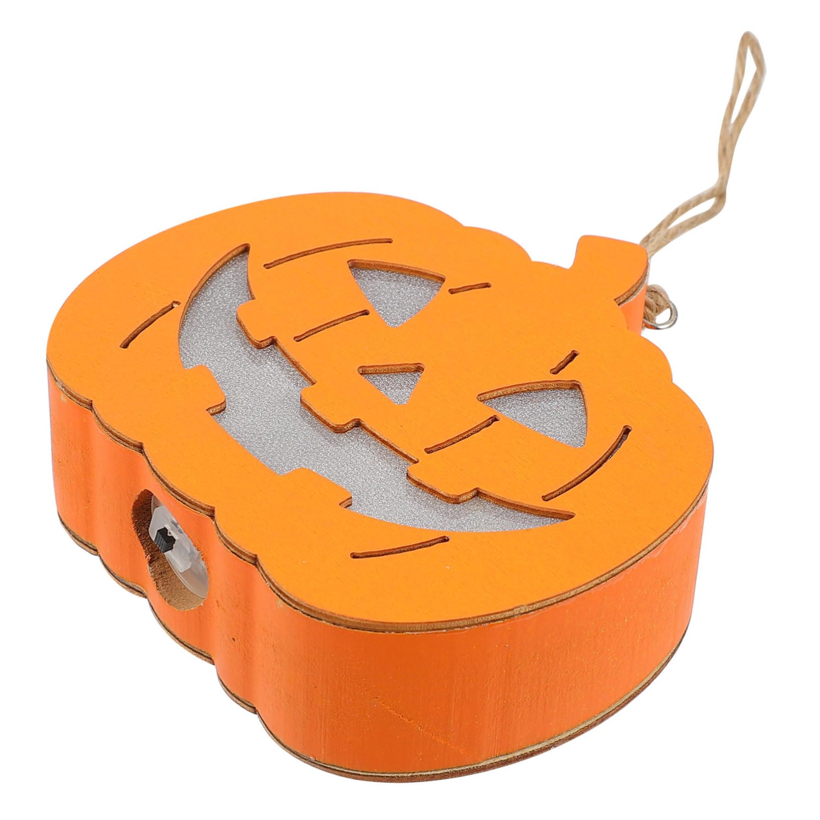 Anneome 1Pc Creative Wooden Pumpkin Light for Halloween Decorative Indoor Light with Unique Design for Spooky Season Decor for Home and Office Decoration