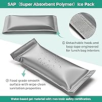 Vista 4 de Choco Mocha Lonchera con teñido anudado para niñas, loncheras para niñas, bolsa de almuerzo escolar, bolsas de hielo con correa para el hombro