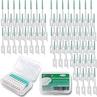 YEERSUO 200 Pack Soft Dental Floss Picks with Case - Disposable Interdental Brushes for Plaque Removal & Teeth Cleaning, Green