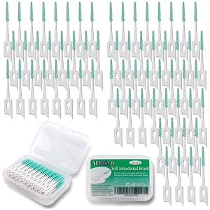 200 PCS Soft Dental Floss Picks Dental Picks with case Toothpicks Brush Between Teeth Tooth Flossing Brush Disposable