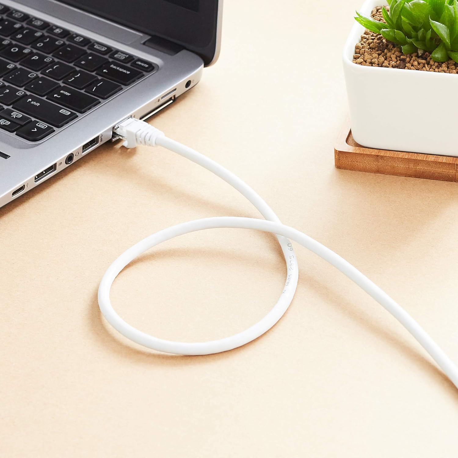 Basics Snagless RJ45 Cat-6 Ethernet Patch Internet Cable - 7-Foot, White, 5-Pack : Electronics