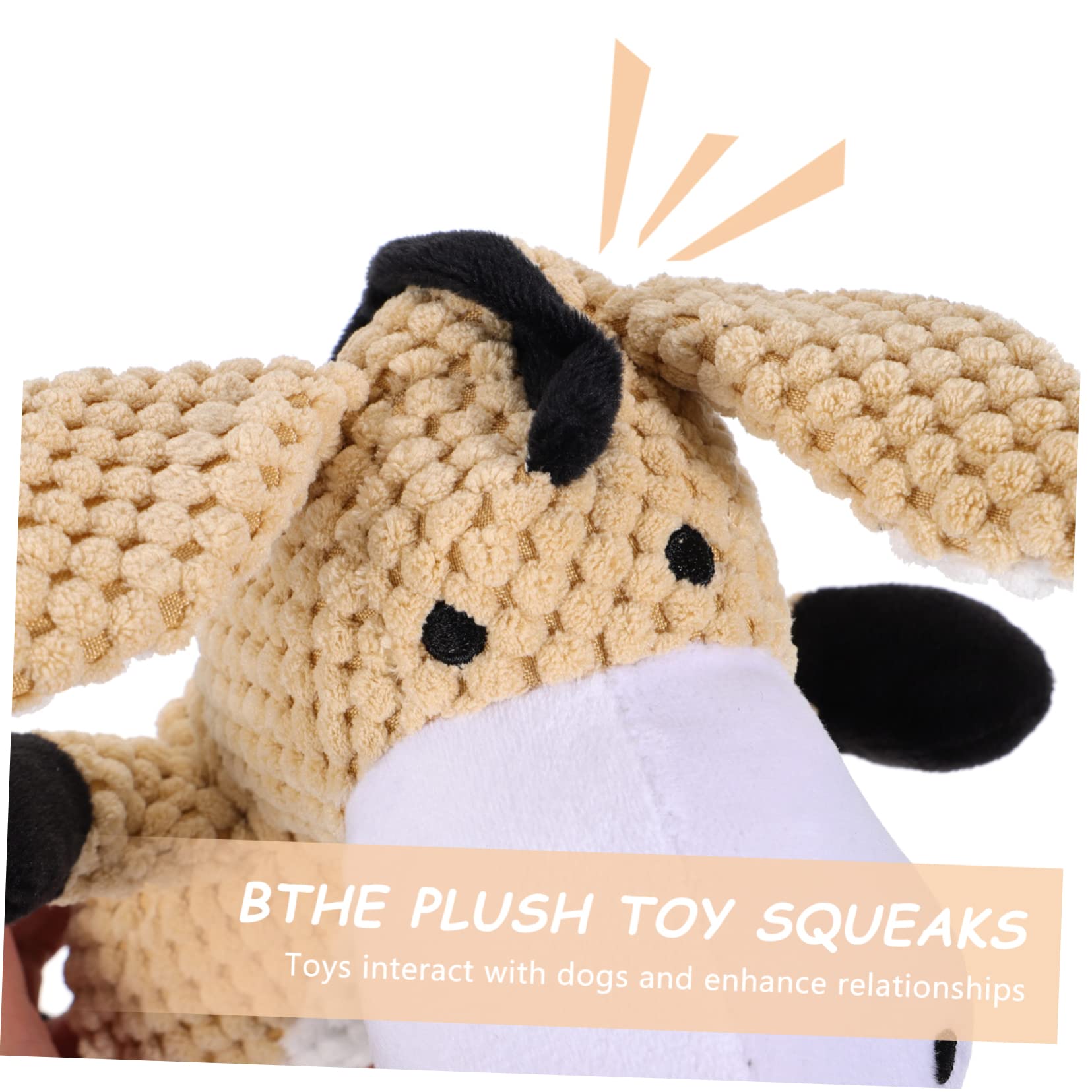 Sosoport 3pièces Squeaky Dog Toy Plush Interactive Puppy Teething Chew Toy Jouet Peluche pour Chiens Résistant Et Amusant pour Soulager Ennui Comportements Destructeurs