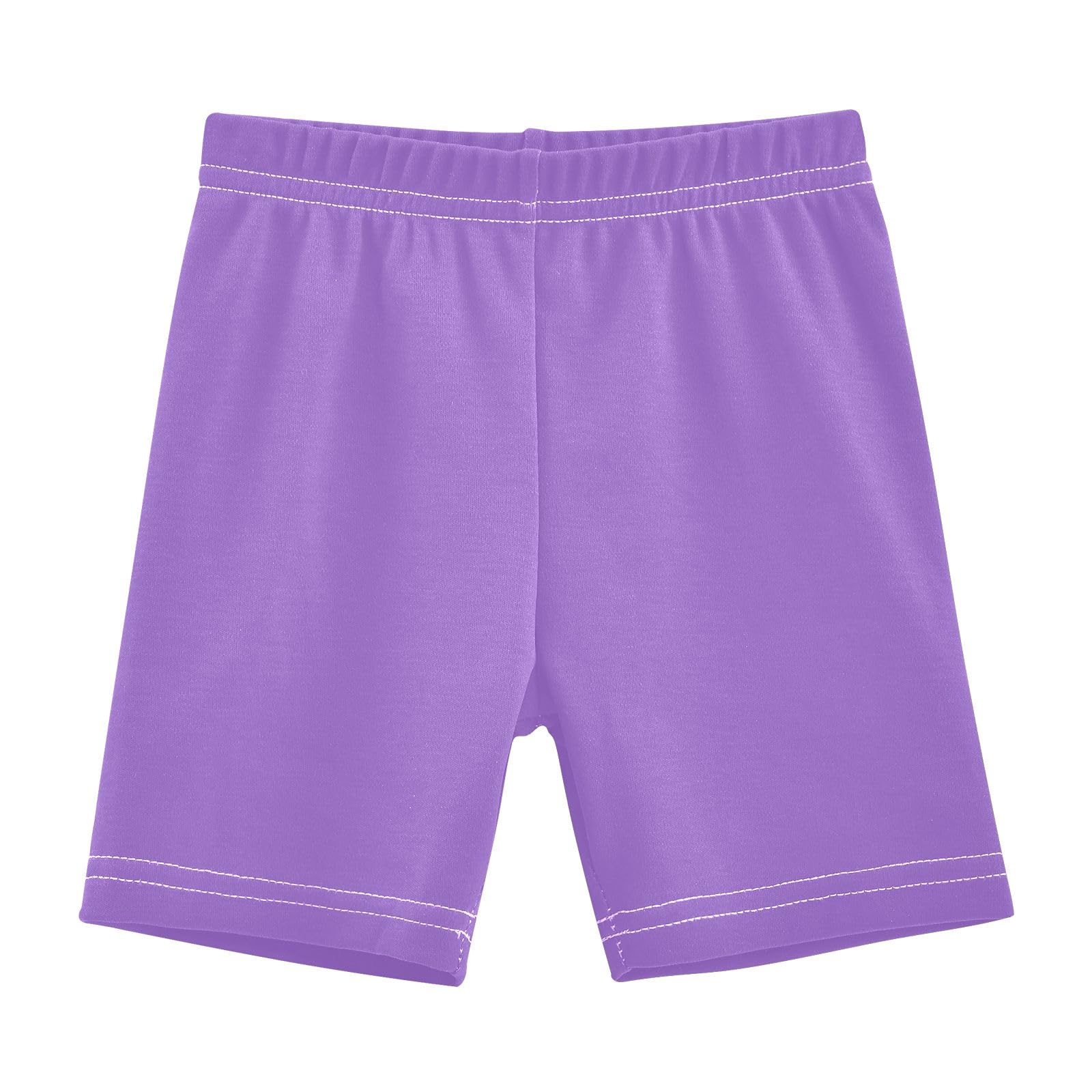 CHIFIGNO Girl's Bike Shorts Breathable Cartwheel Shorts Kids Under Dress Dance Short Amethyst Size 6
