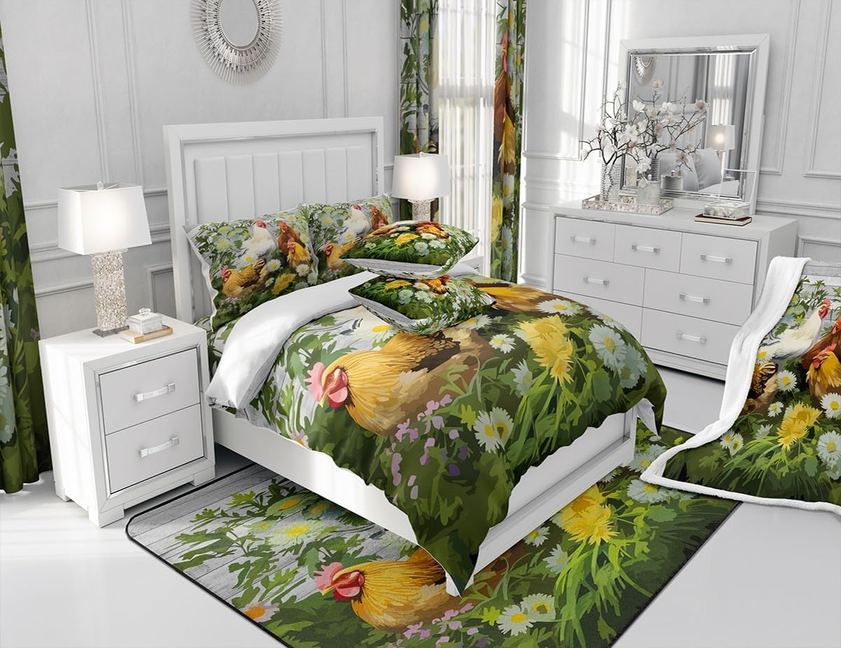 jejeloiu Chicken Tapestry Wall Art image 3