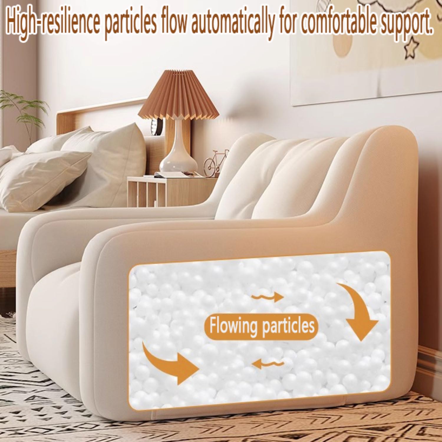 Sofa Puff Salon Nowoczesny Gigantyczny fotel XXL z wypełnieniem w zestawie do pokoju młodzieżowego lub nastolatka Bean Bag Krzesło dla graczy Design Dziecięce pufy Poduszka podłogowa Pokrowiec można