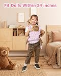 Lictin Baby Doll Carrier, Front and Back Doll Accessories Carrier for Little Girls, with Adjustable Straps for Stuffed Animal Reborn Baby Doll