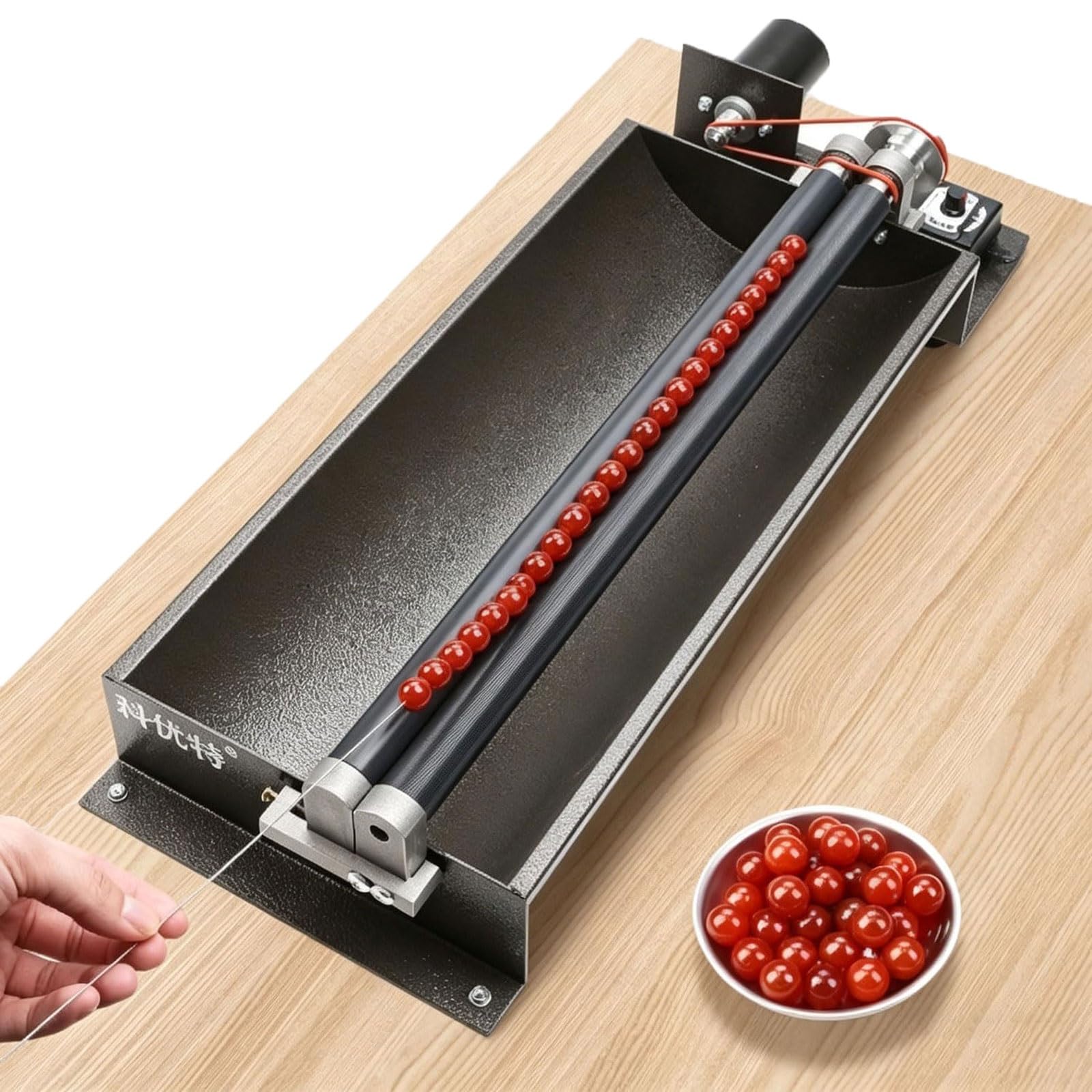Spinner eléctrico de cuentas, herramienta de enhebrado de cuentas de 3500 rpm, velocidad ajustable y ancho del rodillo, máquina de cuerda de cuentas para hacer pulseras y cuentas de cintura