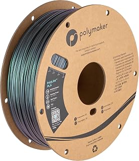 Polymaker Green Color Changing PLA, 1.75mm, 1KG, Glitter Starlight Comet 3D Printer Filament, Hides Layer Lines, Easy to Print, Tangle Free, AMS Compatible, Works with Most FDM Printers