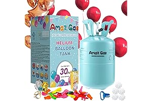 AmazGas Small Helium Balloon Tank Party Kit