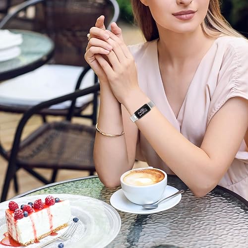 Miniatura 6 de Correa de repuesto para Fitbit Inspire 3, correas de reloj de metal ajustables con bucle magnético, correa de reloj de fitness, repuesto de correa