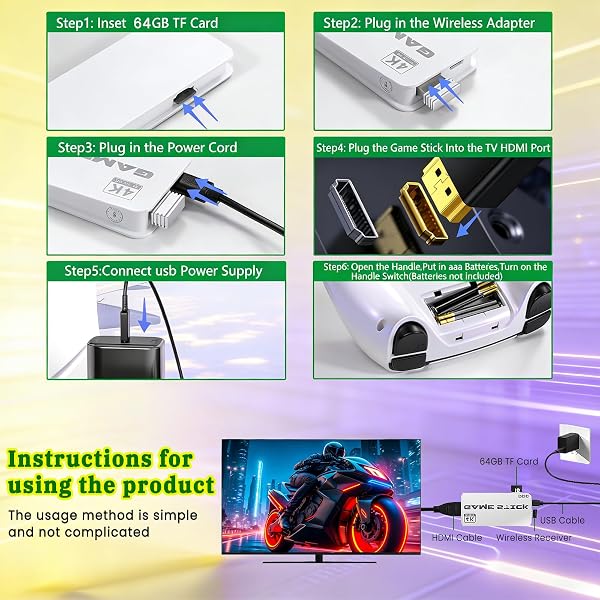 Upgraded Video Game Stick 2026 Retro Gaming Console Built-in 23 Emulators, 20000+ Game System with 4K HDMI Output, Plug & Play Gamestick with 2 Controllers, Easter Gifts for Kid Adults - Mac - 5