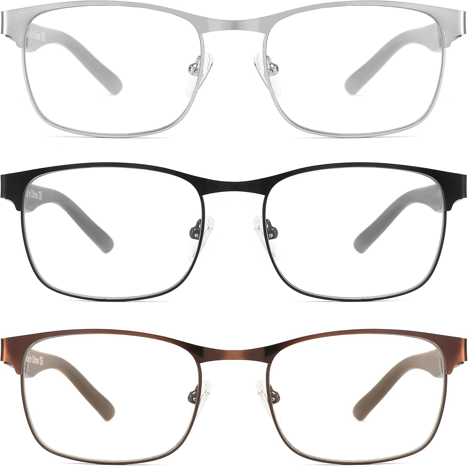 DONGDI Reading Glasses for Women Men,Blue Light Blocking Readers,Comfort Spring Hinges Metal Cheaters Magnification Eyewear +1.50 - Image 2