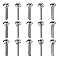 Vista 73 de MroMax Tornillos de máquina M2.0.197 x 0.157 in Tornillos Phillips Cross Truss Head Tornillo 304 Pernos de sujeción de acero inoxidable 15pcs