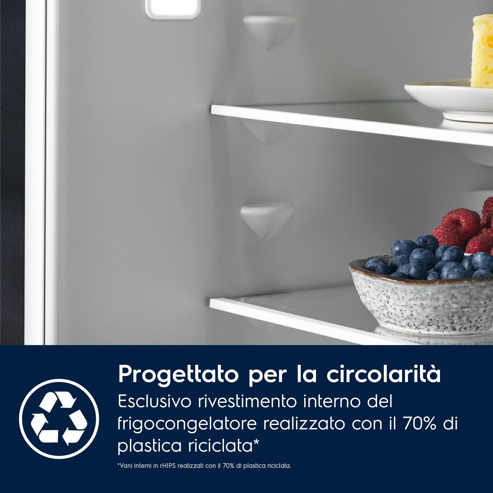 Electrolux Serie 600 Frigorifero Combinato da Incasso, ENT6MD18S0, 249 Litri, TwinTech Total No Frost, MultiFlow, Silenziosità 34 dB, 1772x546x549, Class D, Allarme Porta Aperta, Bianco