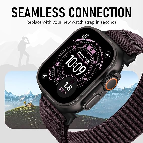 Nylon Loop Sport Band Compatible with Apple Watch Band for Men and Women