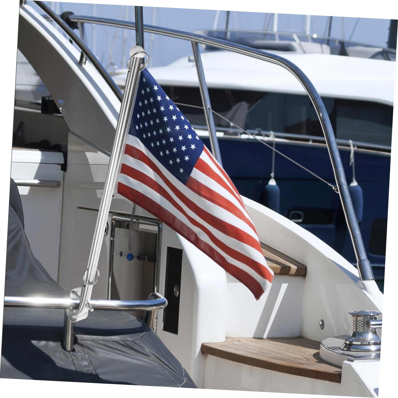 Support De Mât Gonflable - Base De Montage Pour Drapeau De Bateau - Noir