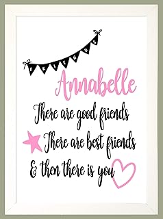 Personalised A4 Named Print BEST FRIENDS-GOOD FRIENDS and Then There is You SOLD AS PRINT ONLY