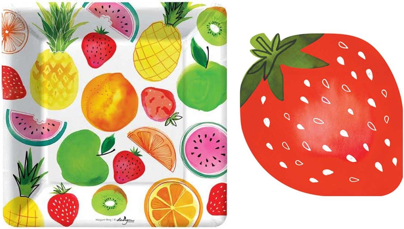 Strawberry Fruit Salad Plates and Napkins by Design Design