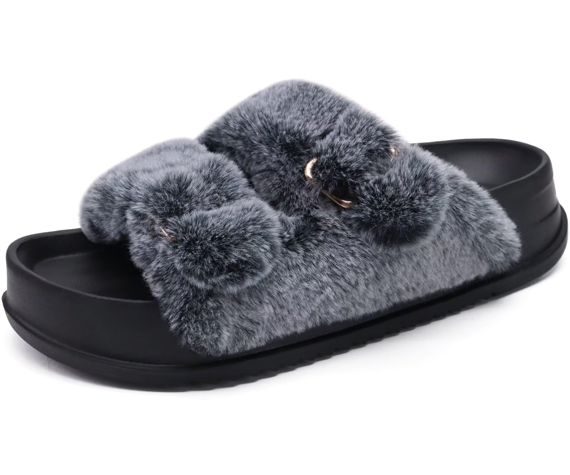 KuaiLu Women's Fluff Slippers
