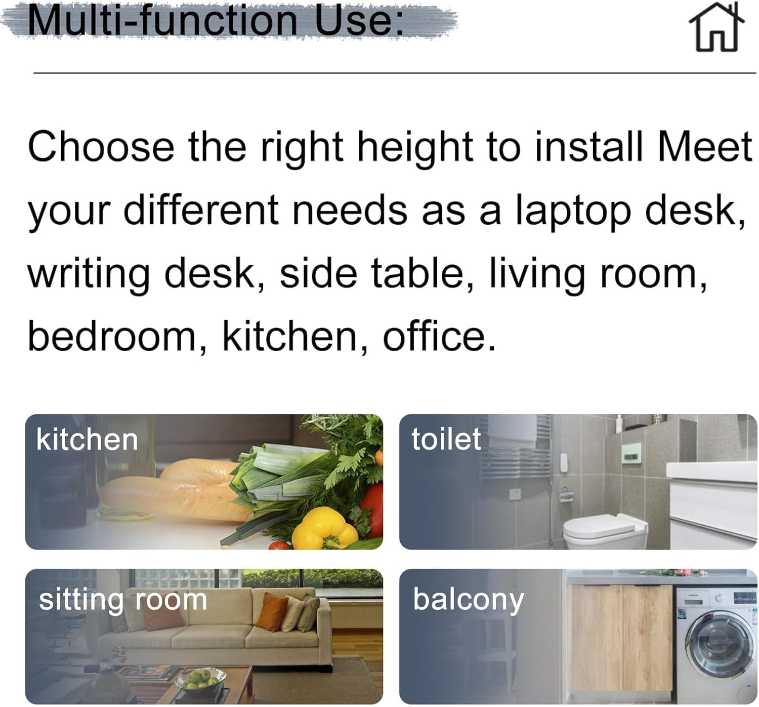 Space-Saving Wall-Mounted Folding Table & Workbench – Heat-Resistant 304 Stainless Steel Desk for Small Spaces Kitchen Garage Home Office Easy Installation