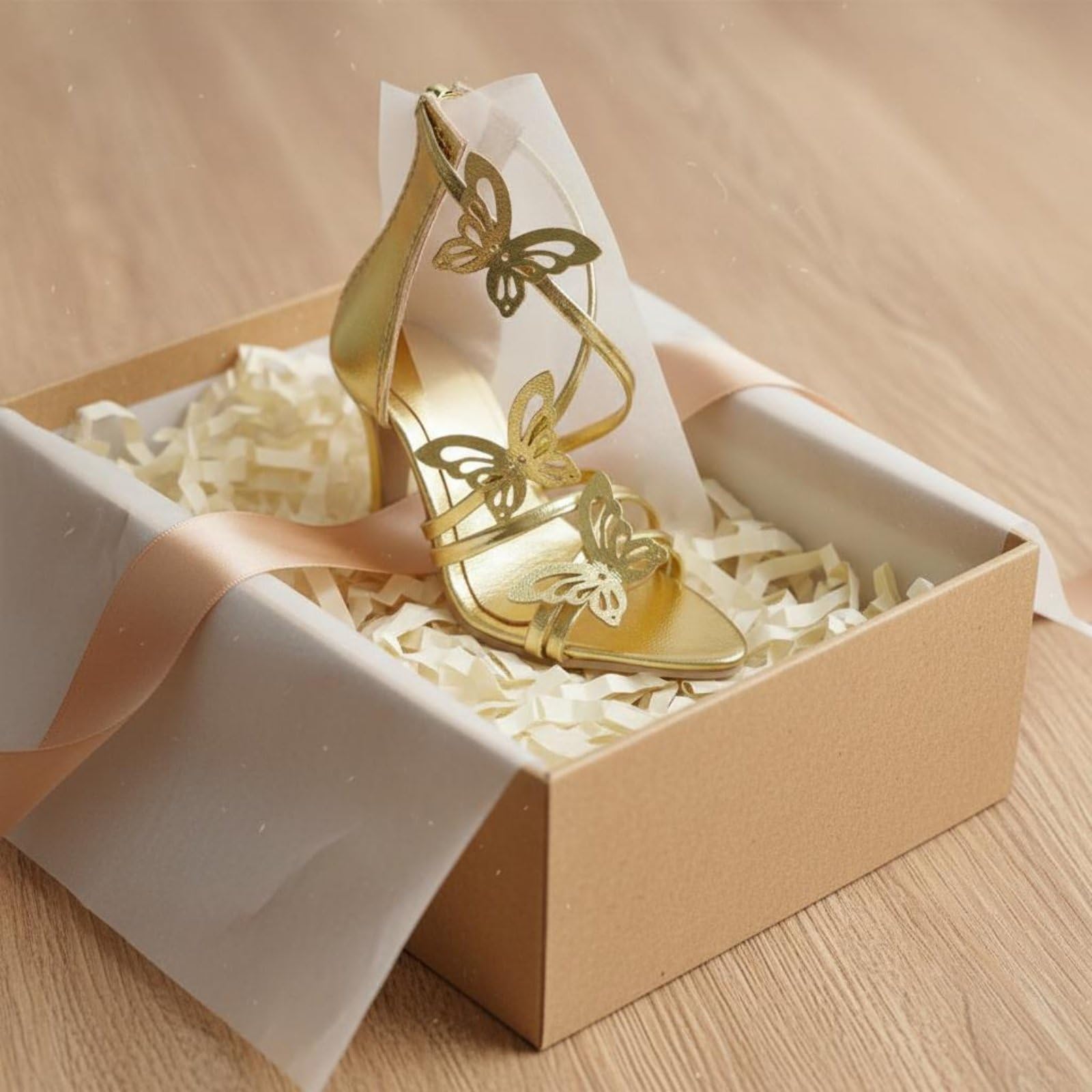Scarpe Alte Bambola BJD Finitura Oro Giocattolo da Collezione per Esposizione , Argento , Quattro Punti