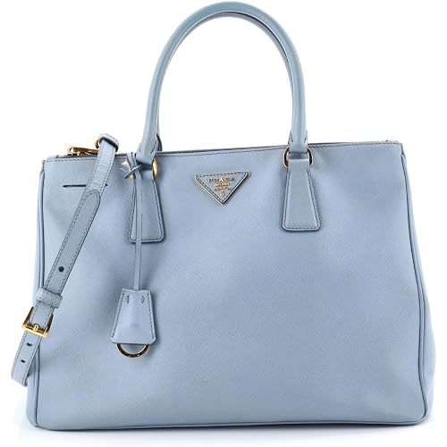 Prada, Pre-Loved Double Zip Lux Tote Saffiano Leather Medium, Blue