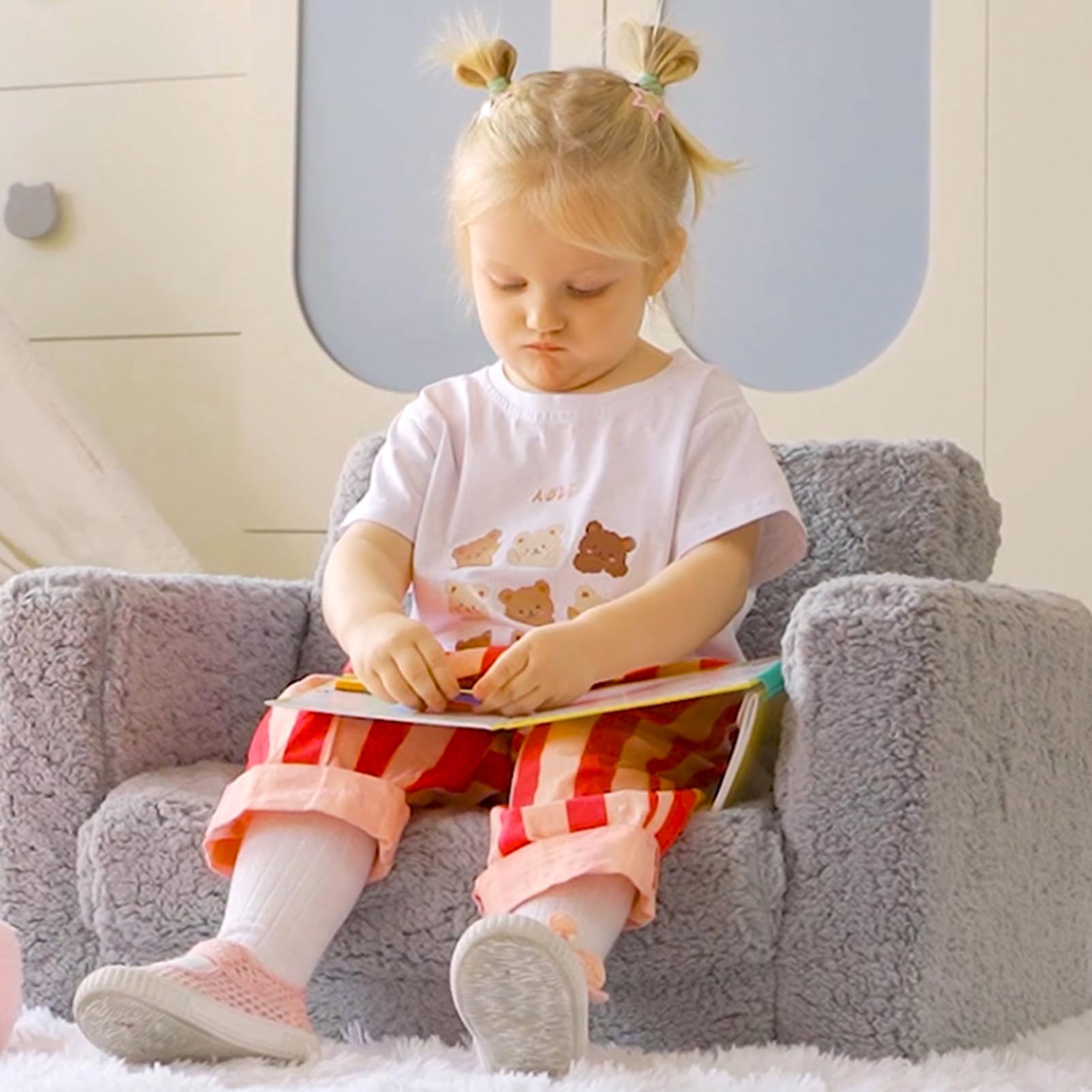 Amazon.co.jp: ALIMORDEN 子供用ソファー 折りたたみキッズソファー