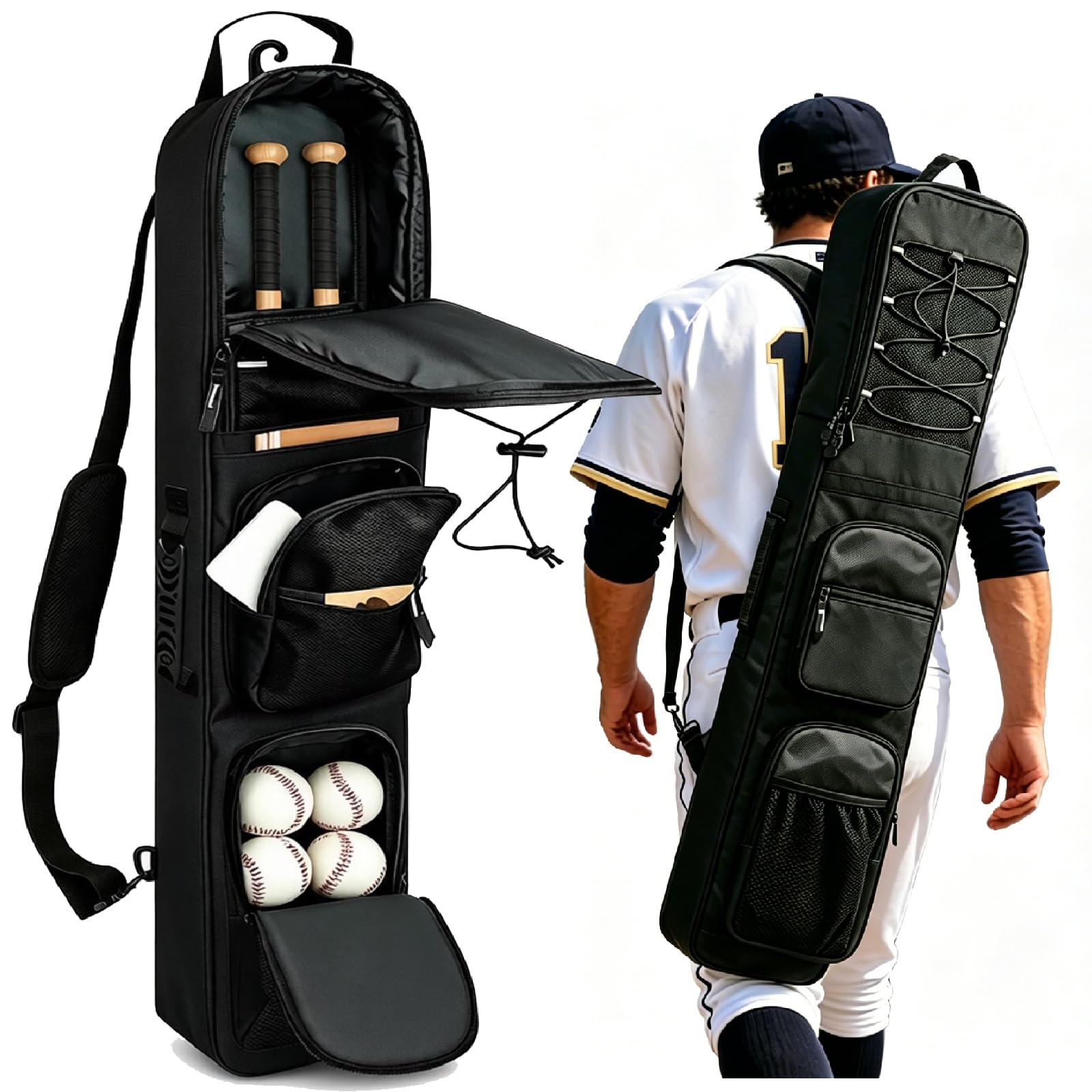 Baseball Bat Bag With Large Capacity Storage