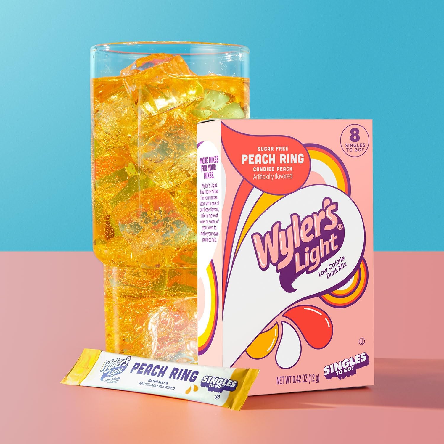 Wyler's Light Peach Ring and Cotton Candy Drink Mix Variety - Pack of 6 image 3