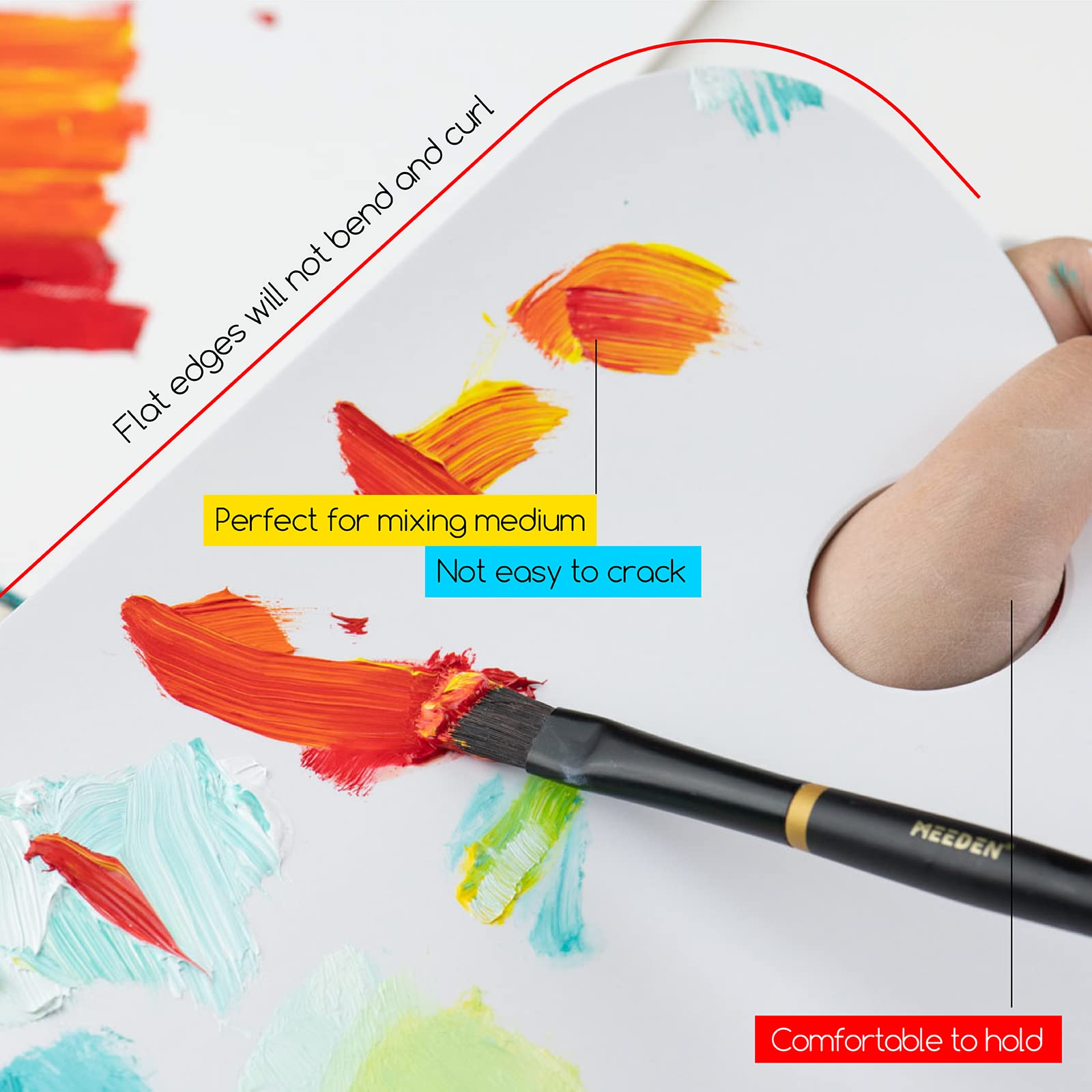 MEEDEN Bloc De Papier Pour Palette D'artiste : 22,9 X 30,5 Cm, 20 Feuilles (24,5 Kg/80 G/m²) – Papier De Mélange De Peinture Jetable Pour Adultes, étudiants, Peintres, Dessin