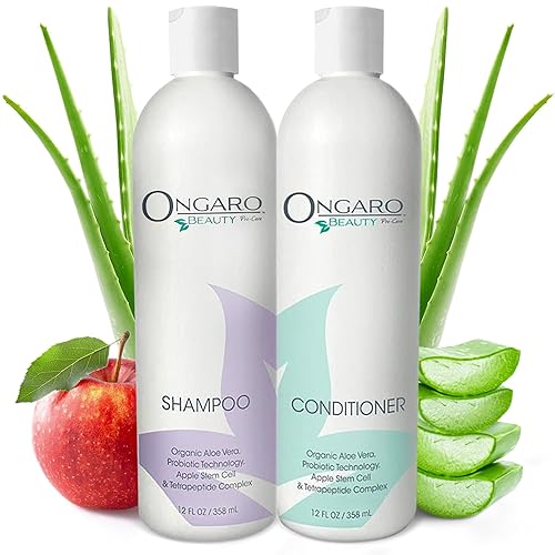 Ongaro Beauty - Set de champú y acondicionador hidratante champú hidratante de 12 onzas y acondicionador profundo de 12 onzas para cabello con