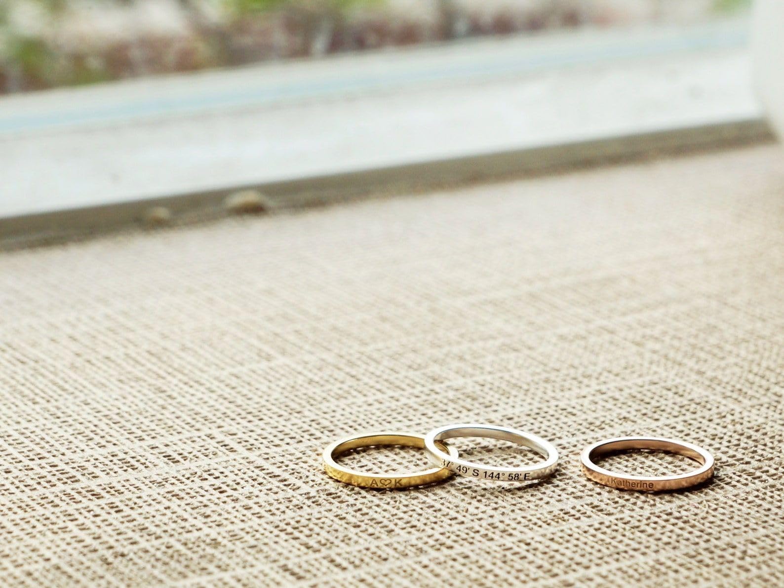 Mejor amigo personalizado anillo 925 anillo de la promesa de plata de ley para el amigo nombre grabado personalizado compromiso de la clase personalizada Minimista aniversario hecho