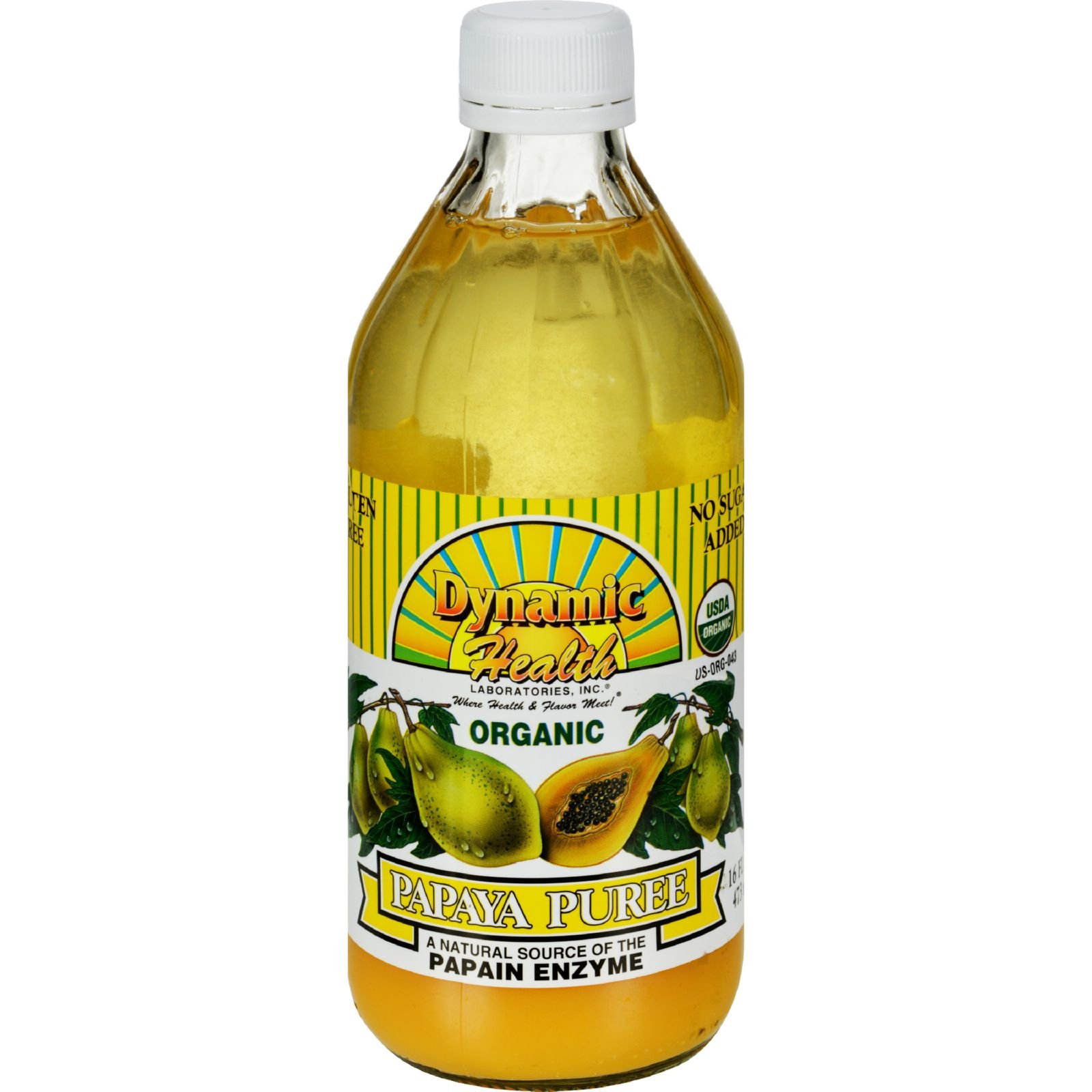 Dynamic Health Puree, Papaya, 16 Fl Oz (Pack of 2)