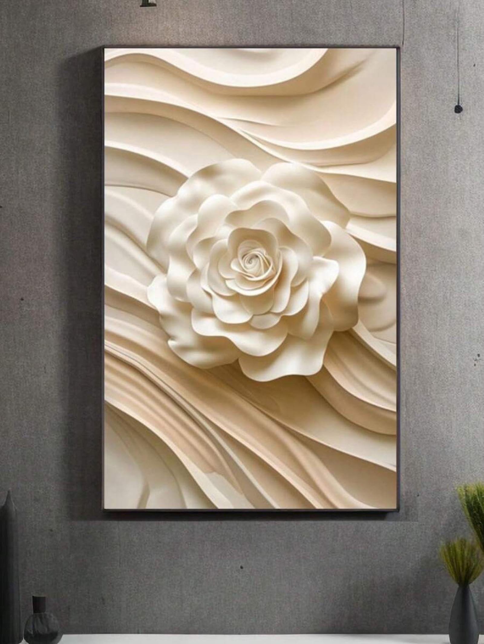 Peinture sur toile floral rétro décoration murale chambre maison cadre